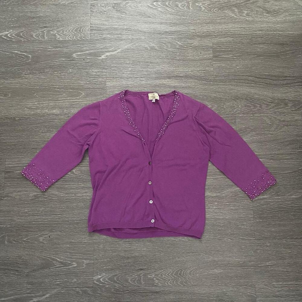 Vintage 2000s beaded purple blouse